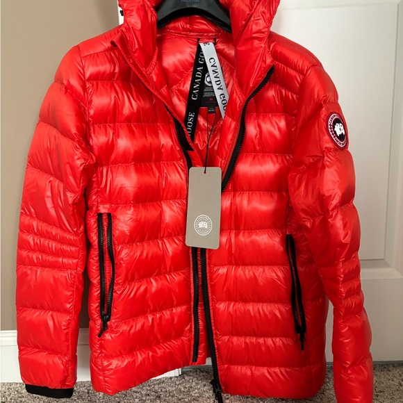 Canada Goose Crofton Hooded Down Parka- Medium - Signal Red- Brand New - Picture 7 of 8